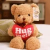 Plush Boutiques Ours^Ours en peluche avec message « Hug me »