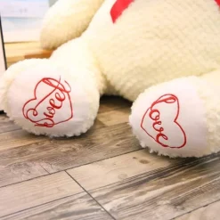 Plush Boutiques Ours^Ours en peluche blanc 90 cm