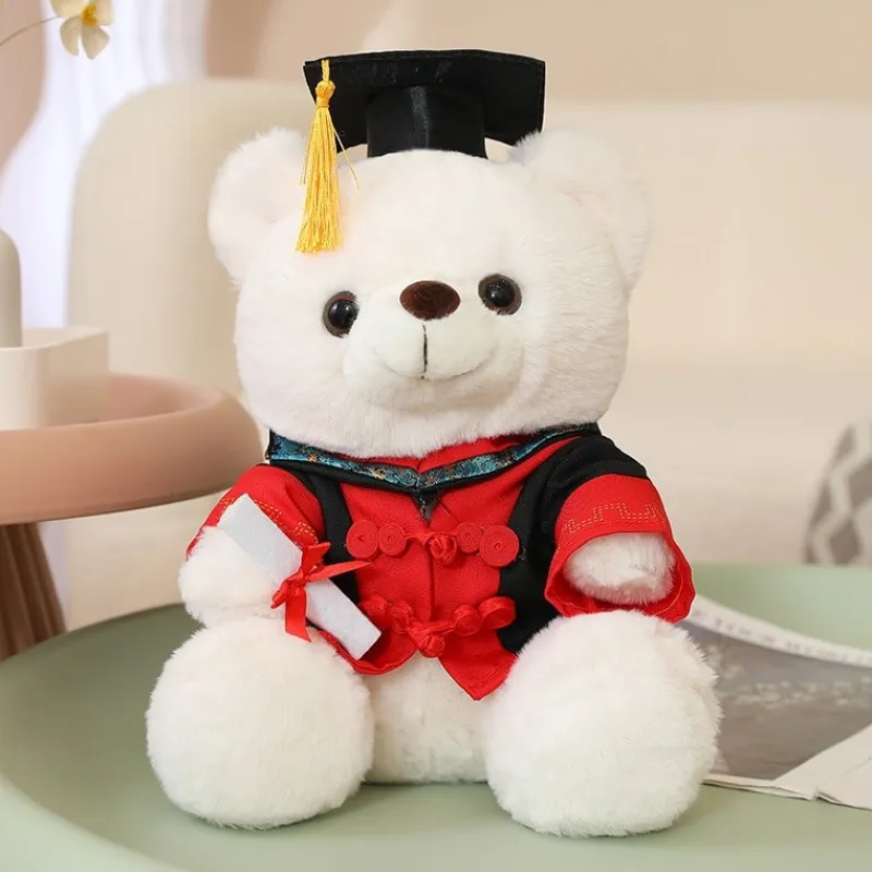 Plush Boutiques Ours^Ours en peluche blanc diplômé