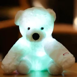 Plush Boutiques Ours^Ours en peluche blanc lumineux