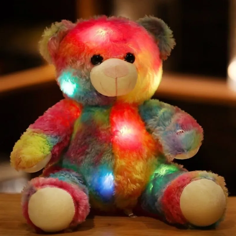 Plush Boutiques Ours^Ours en peluche multicolore lumineux