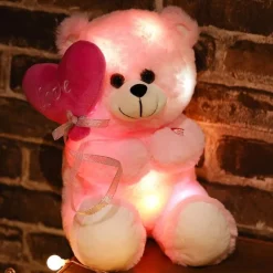 Plush Boutiques Ours^Ours en peluche rose lumineux