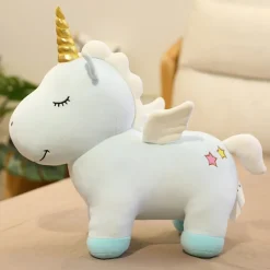 Plush Boutiques Licorne^Peluche licorne blanche et bleue